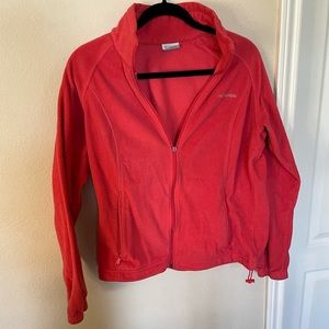 Pink coral Colombia zip up